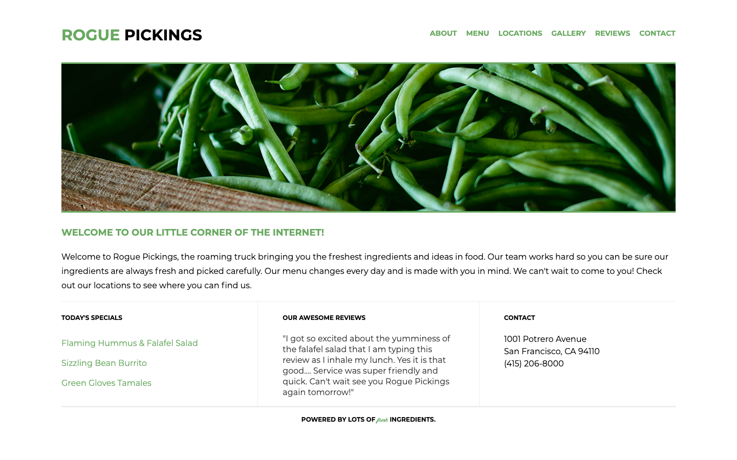 Rogue Pickings Webpage